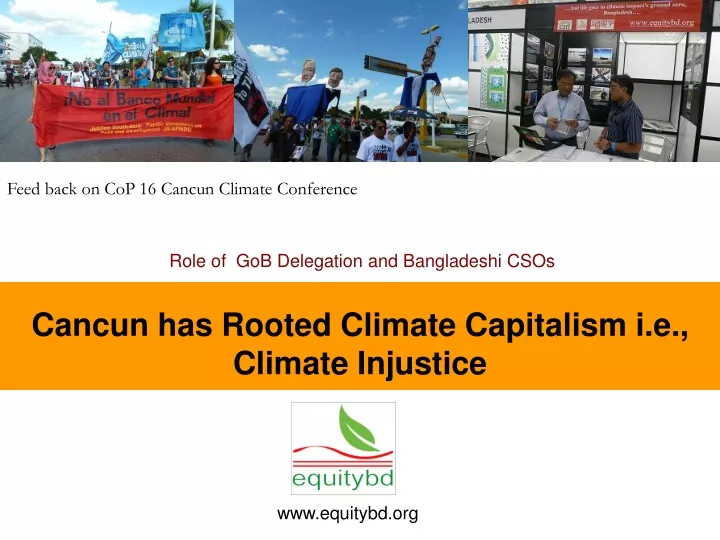 feed back on cop 16 cancun climate conference
