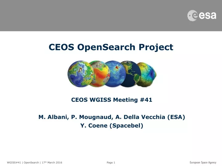 ceos opensearch project