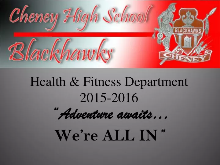 health fitness department 2015 2016