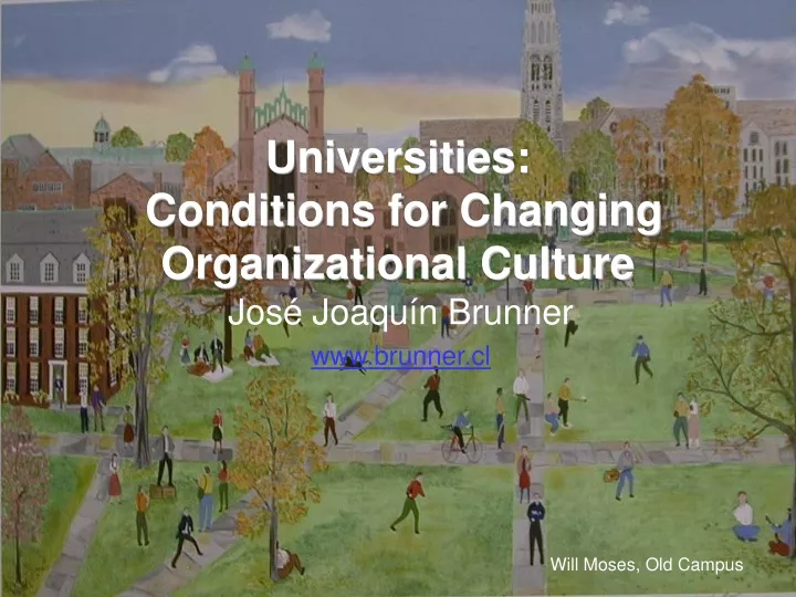 universities conditions for changing organizational culture