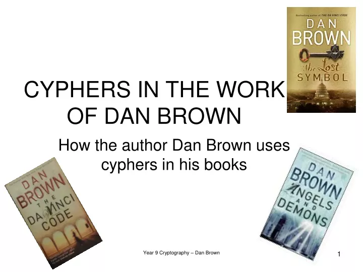 cyphers in the work of dan brown