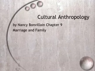 Cultural Anthropology