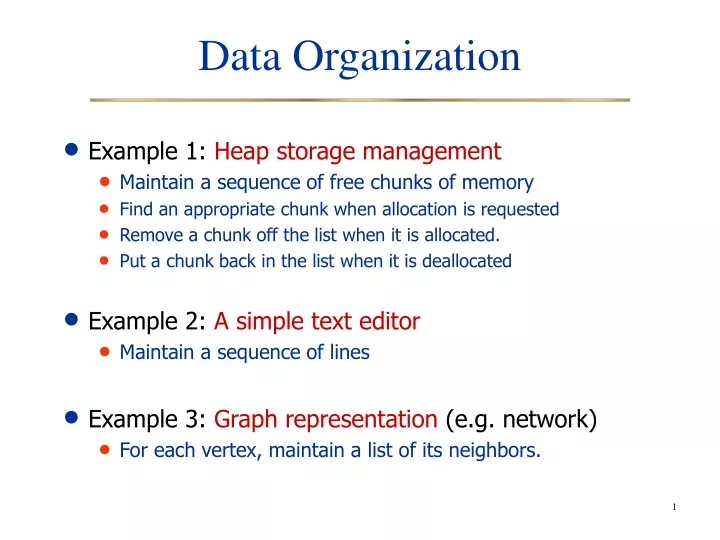 data organization