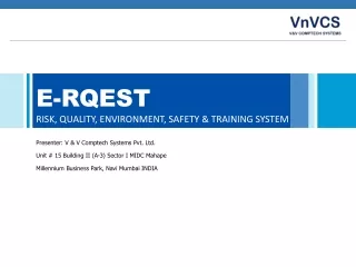 E- Rqest Risk, quality, environment, safety &amp; training system