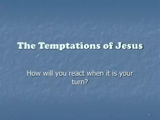 The Temptations of Jesus