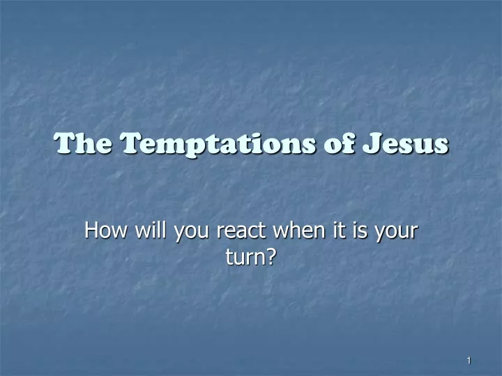 the temptations of jesus