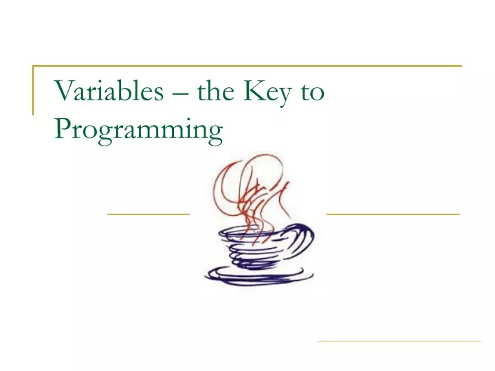 variables the key to programming
