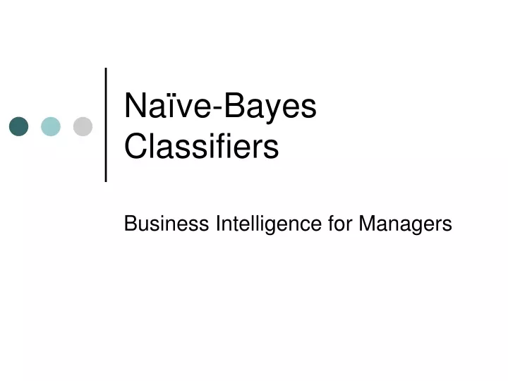 na ve bayes classifiers