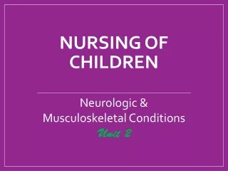 Nursing of Children