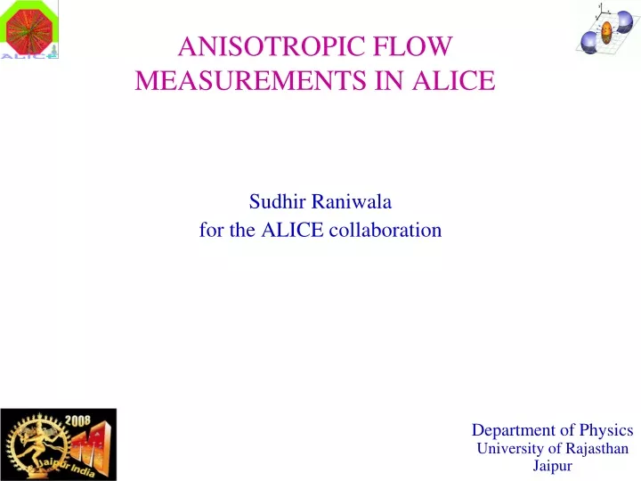 anisotropic flow measurements in alice