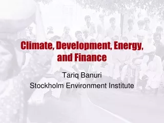 Climate, Development, Energy, and Finance