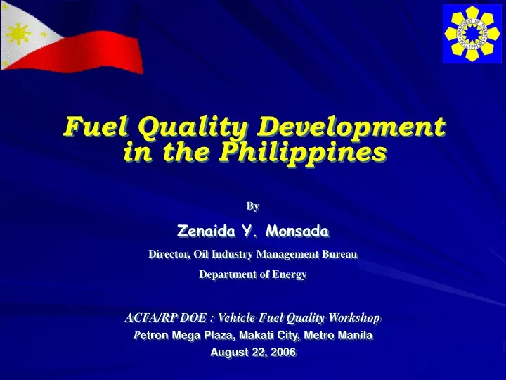 fuel quality development in the philippines