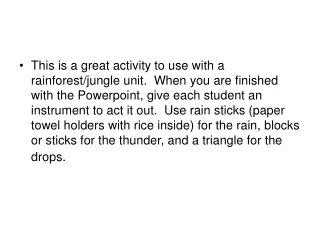 It’s Going to Rain in the Jungle!