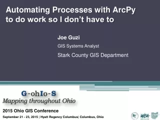 Automating Processes with  ArcPy to do work so I don’t have to