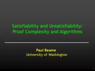 Paul Beame University of Washington