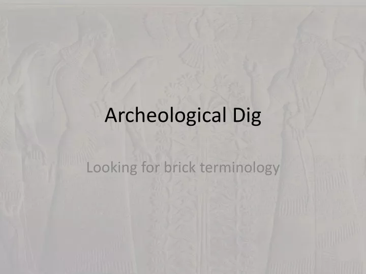 archeological dig