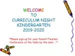 Kindergarten Curriculum - slide 1