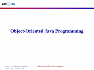 Object-Oriented Java Programming