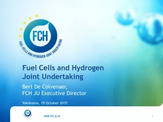Fuel Cells and Hydrogen  Joint Undertaking Bert De Colvenaer,  FCH JU Executive Director