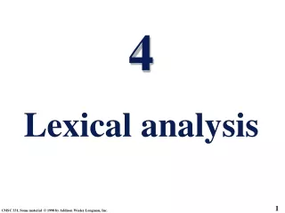 4 Lexical analysis