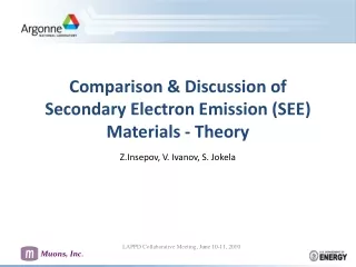 Comparison &amp; Discussion of Secondary Electron Emission (SEE) Materials - Theory