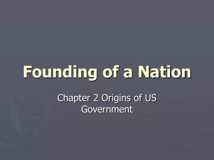 founding of a nation