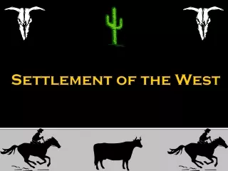 Settlement of the West