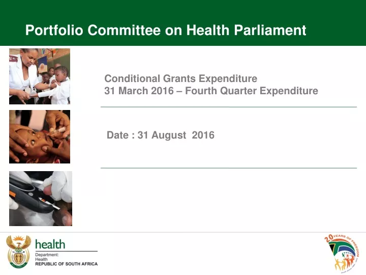portfolio committee on health parliament