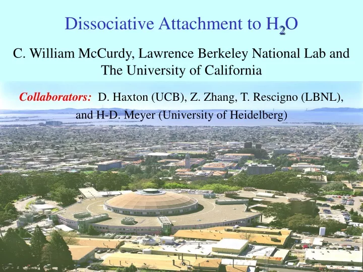 dissociative attachment to h 2 o