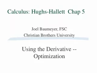 Calculus: Hughs-Hallett  Chap 5