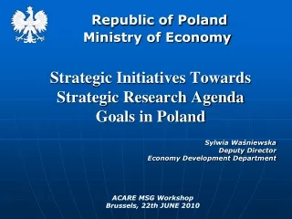 Republic of Poland      Ministry of Economy