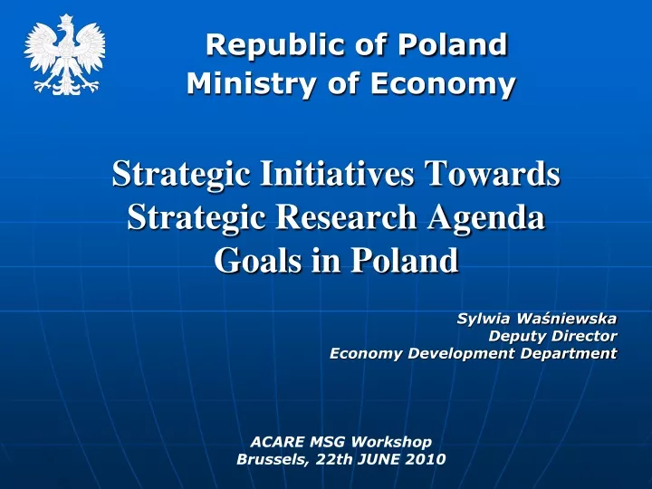 republic of poland ministry of economy