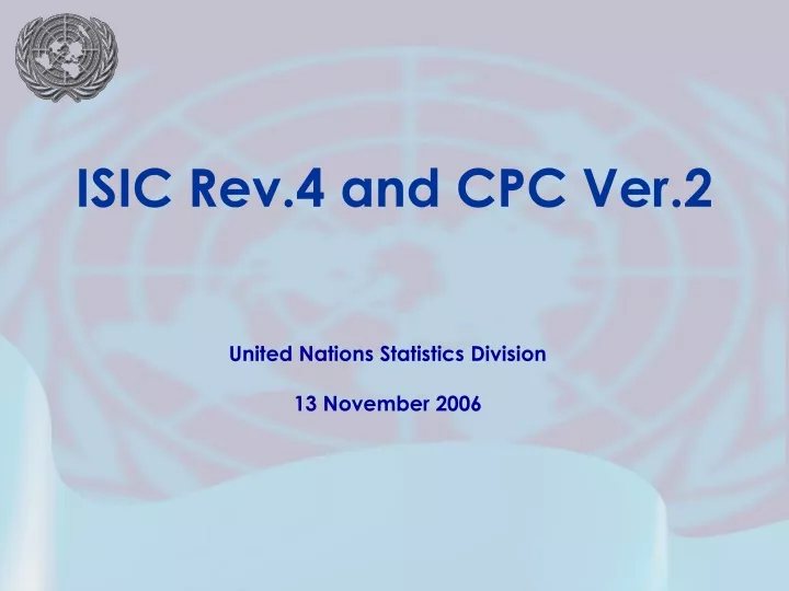 united nations statistics division 13 november 2006