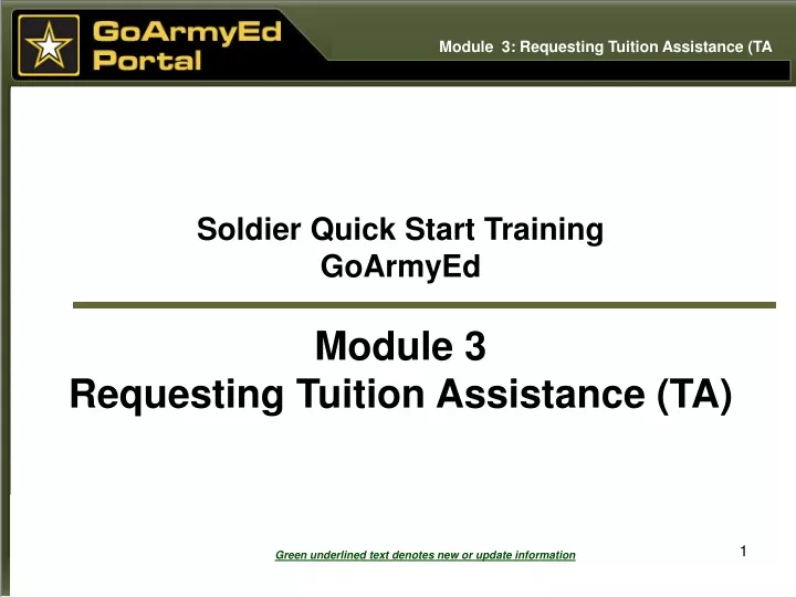 module 3 requesting tuition assistance ta