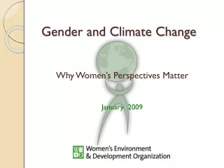 Gender and Climate Change
