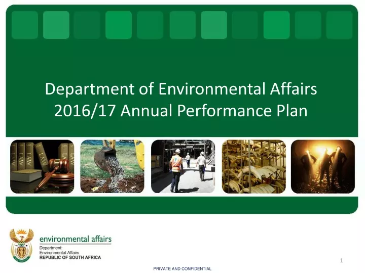 department of environmental affairs 2016 17 annual performance plan