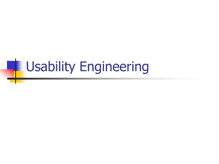 usability engineering