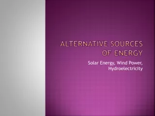 Alternative sources  of Energy