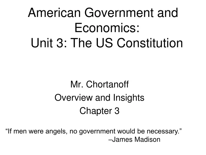 american government and economics unit 3 the us constitution