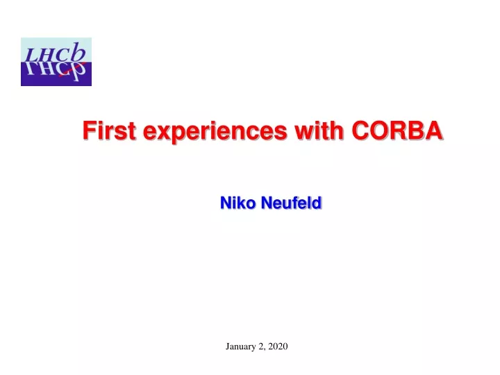 first experiences with corba