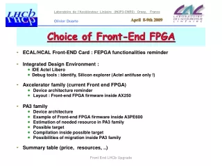 Choice of Front-End FPGA