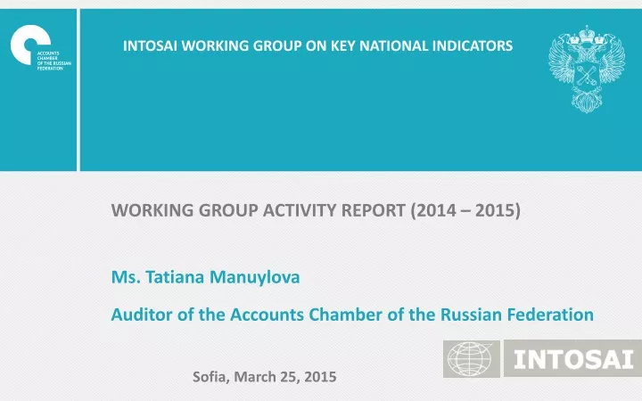 intosai working group on key national indicators
