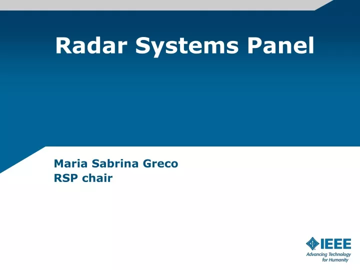 radar systems panel