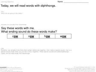 Learning Objective Name  ________________________