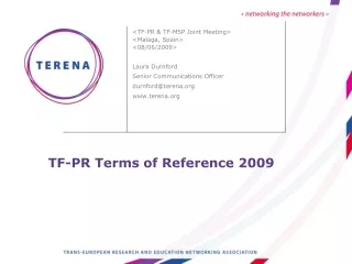 TF-PR Terms of Reference 2009
