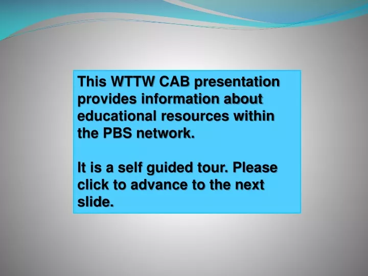 this wttw cab presentation provides information