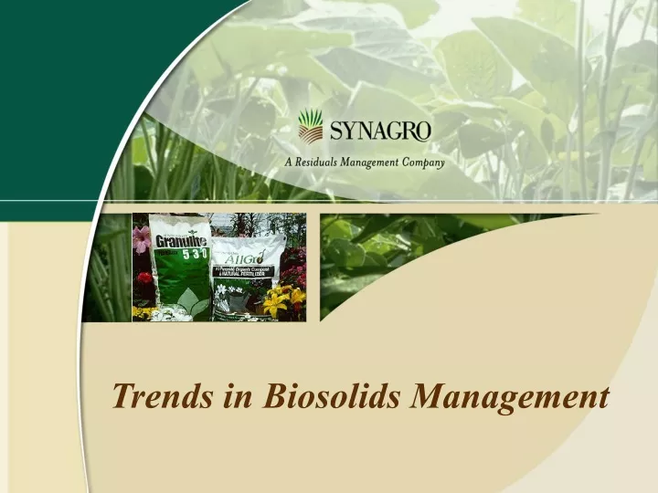 trends in biosolids management