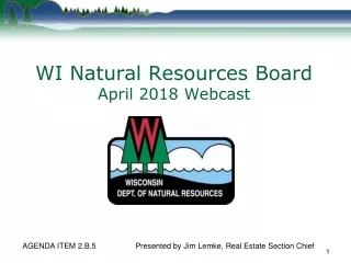 WI Natural Resources Board April 2018 Webcast