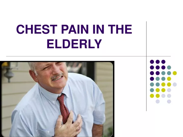 chest pain in the elderly