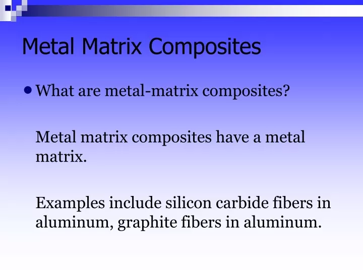 metal matrix composites
